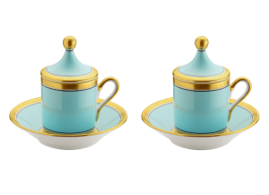 Ginori Contessa Indaco Tete A Tete Coffee Set